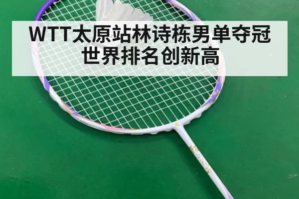 WTT太原站林诗栋男单夺冠 世界排名创新高